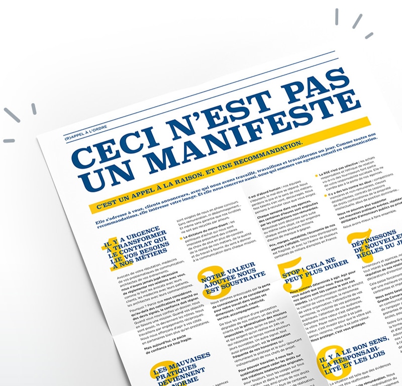 La Com Se Manifeste : Lettre ouverte aux annonceurs